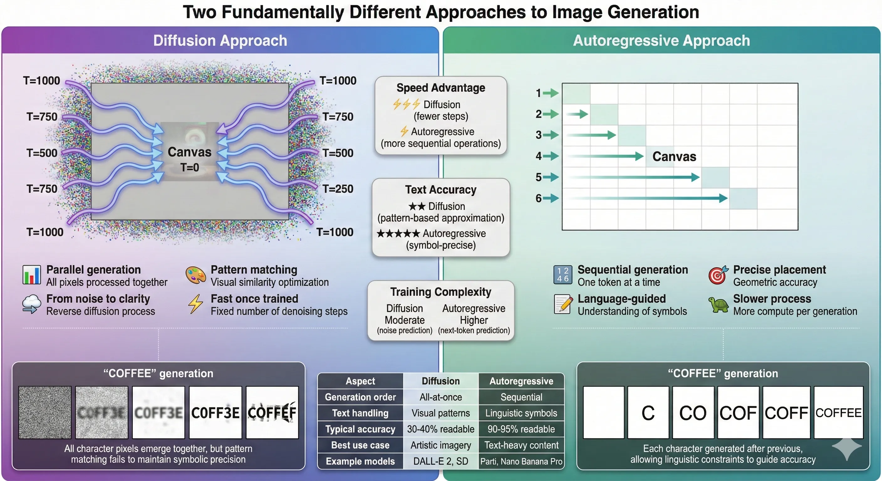 Two Fundamentally Different Approaches to Image Generation